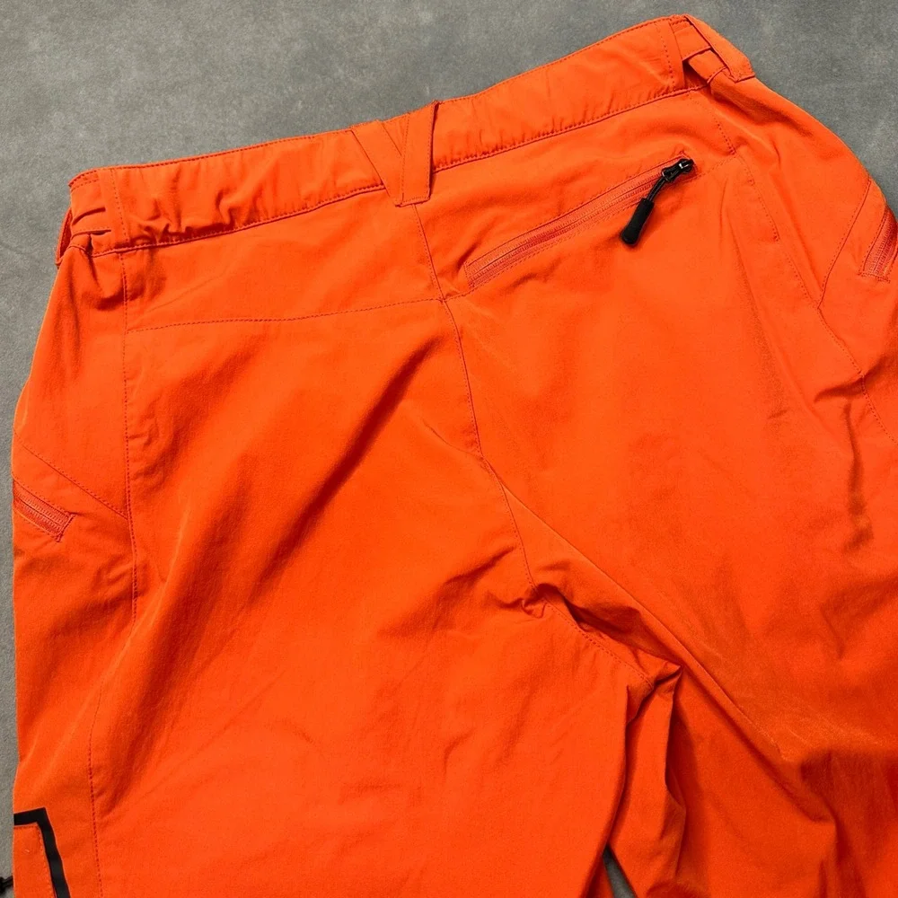 Little Donkey Andy Hiking Pants Mens M Orange Technical Cargo Pockets Excellent